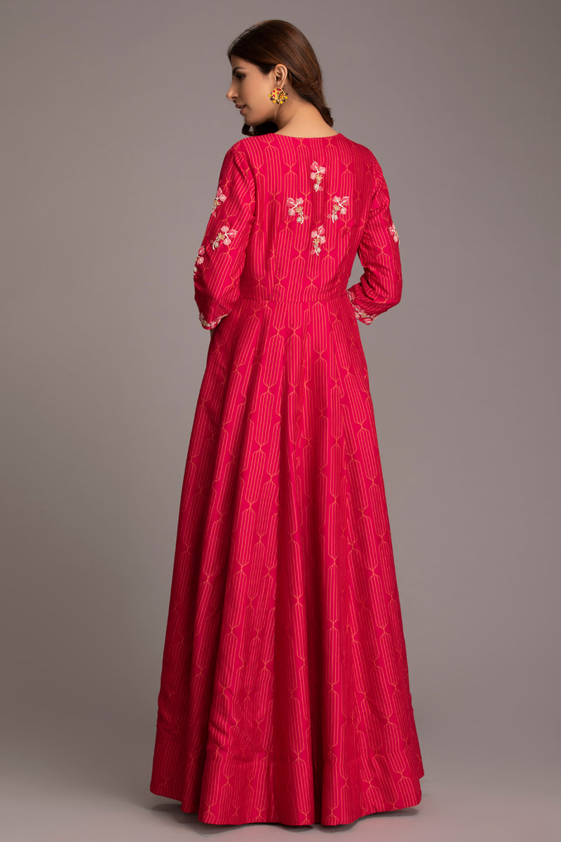 Anarkali embroidered long dress