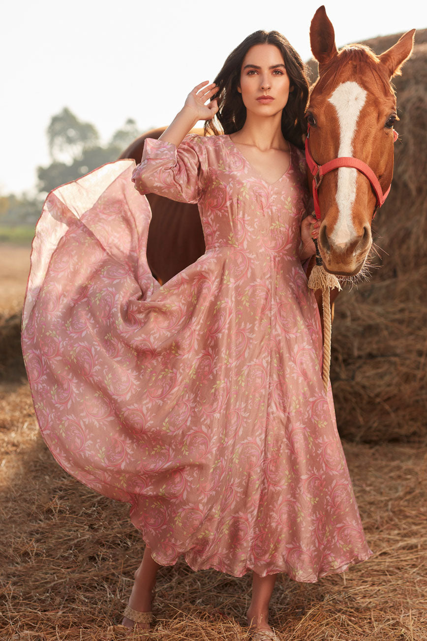 Pastel pink biased cut dress