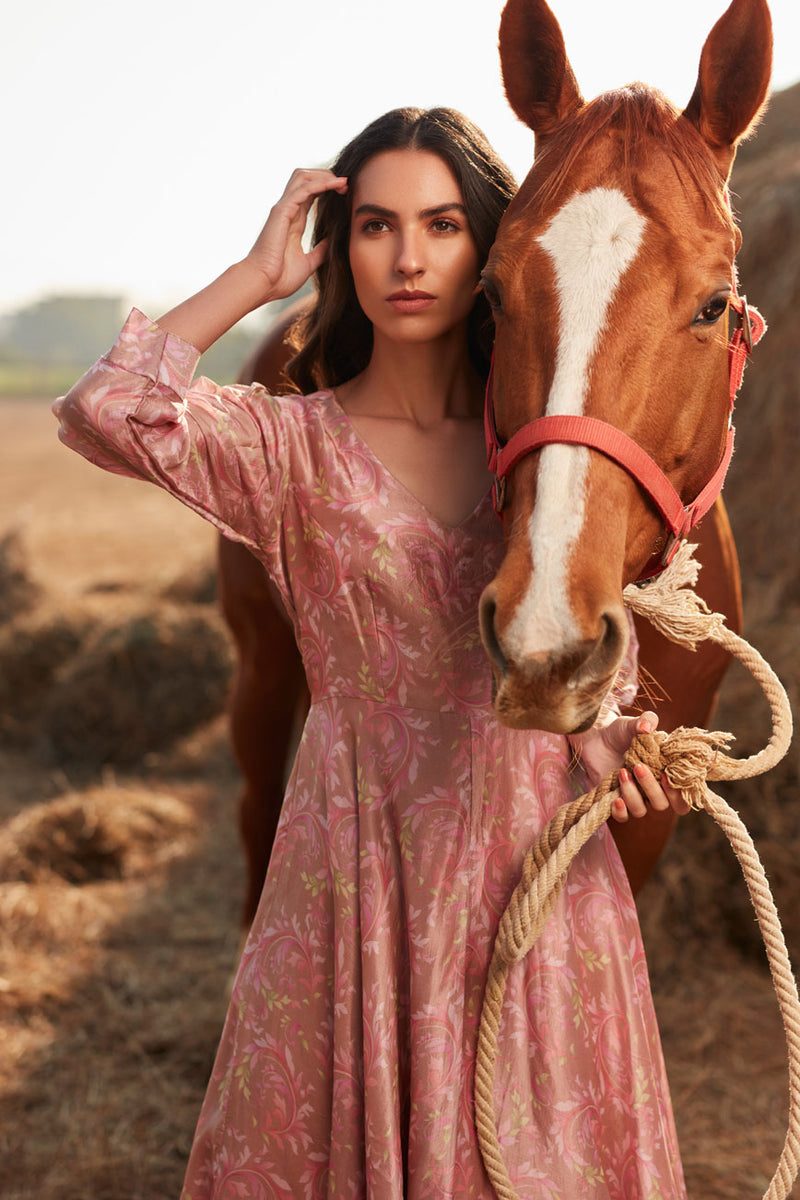 Pastel pink biased cut dress