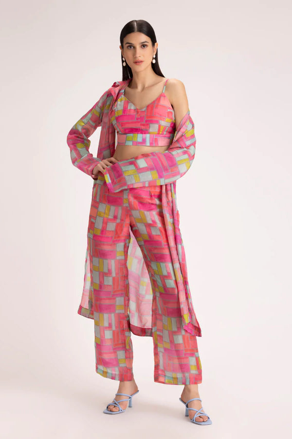 Geometric Pink Set