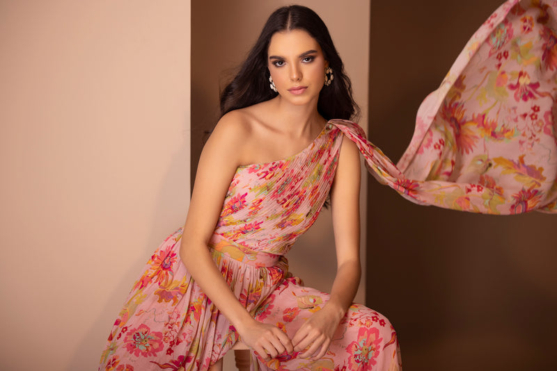 Floral one shoulder