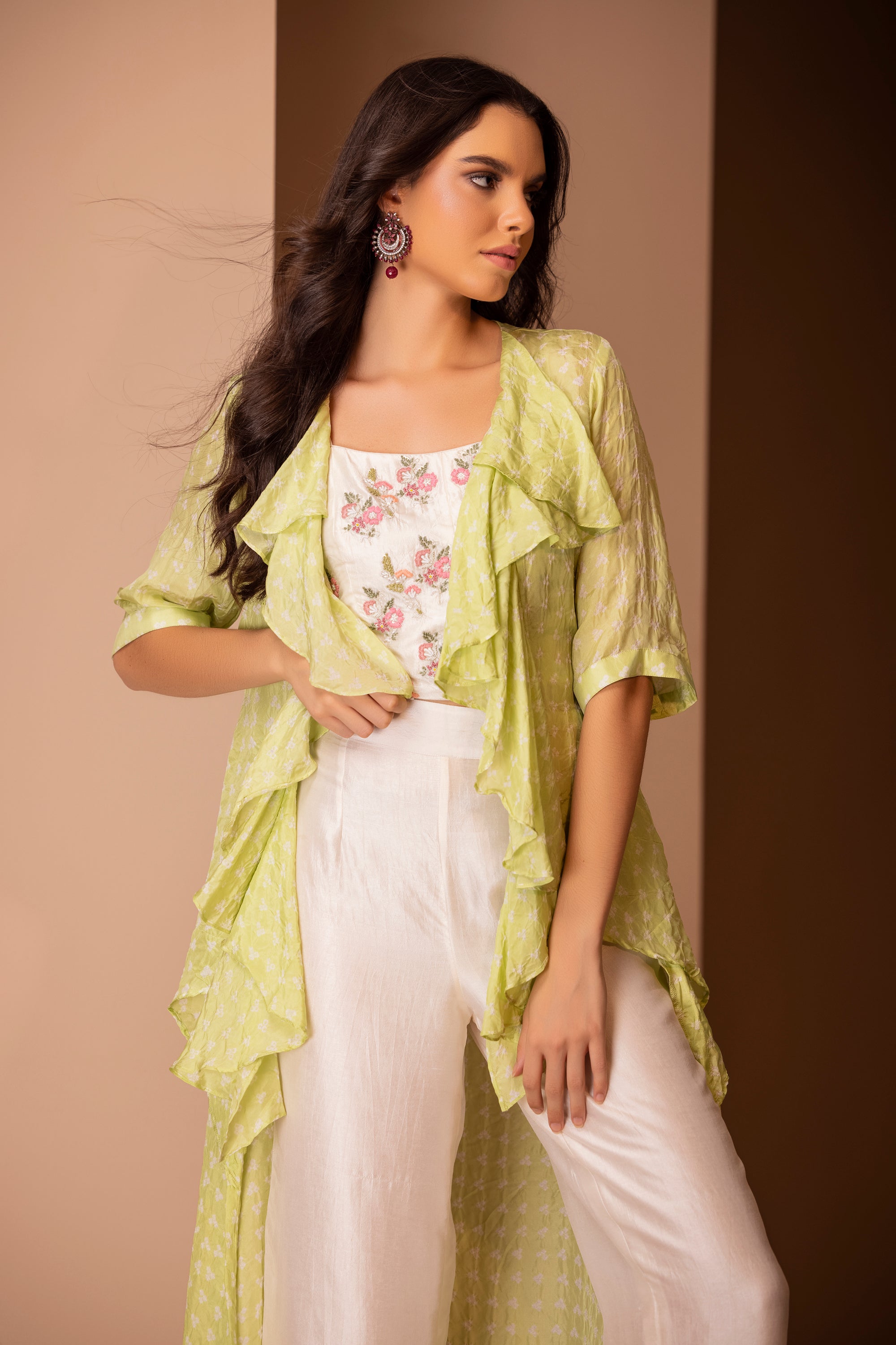 Lime green leheriya