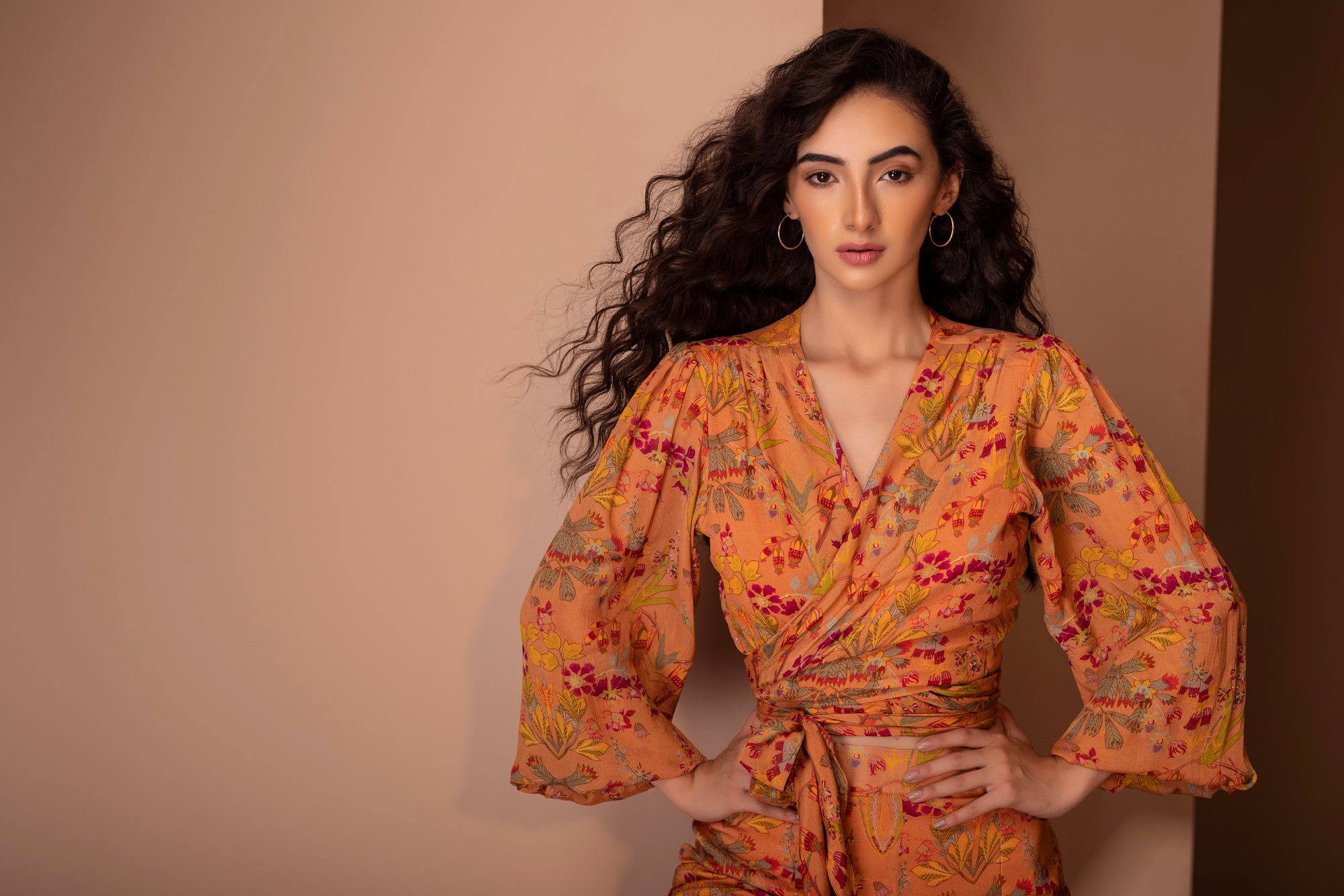 Orange knot top and pants