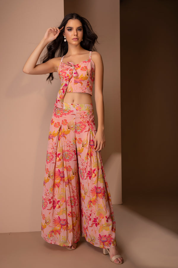 Floral strap top and pants