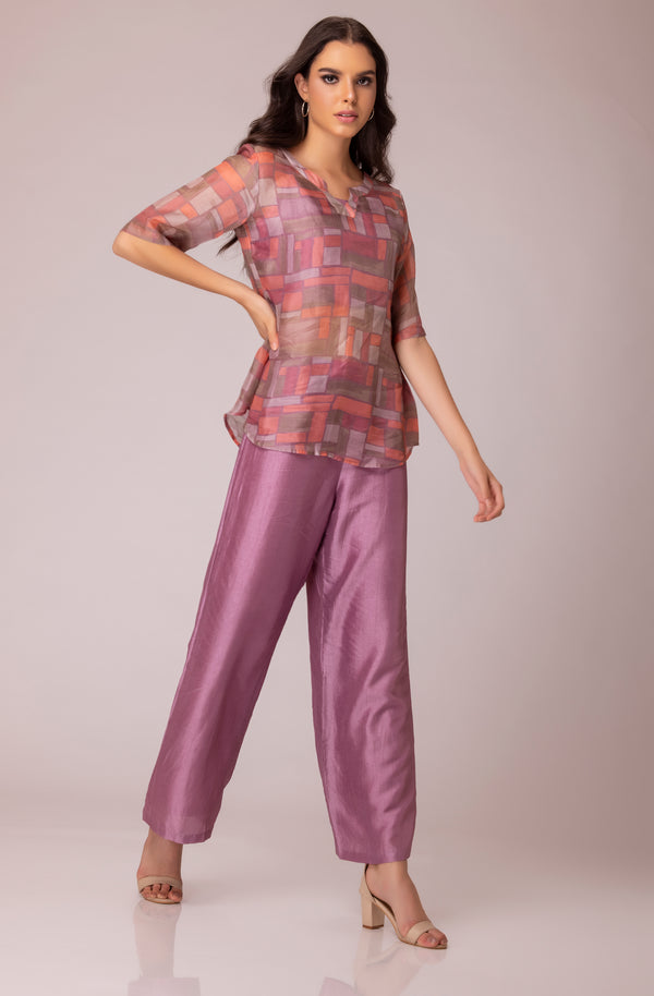 Geometric top pants