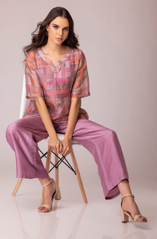 Geometric top pants