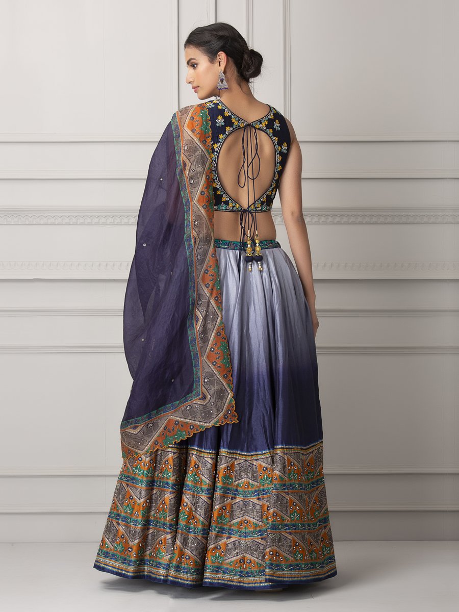 Blue lehenga set