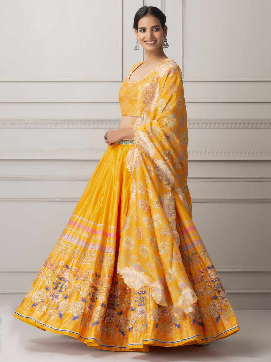 Yellow lehenga set