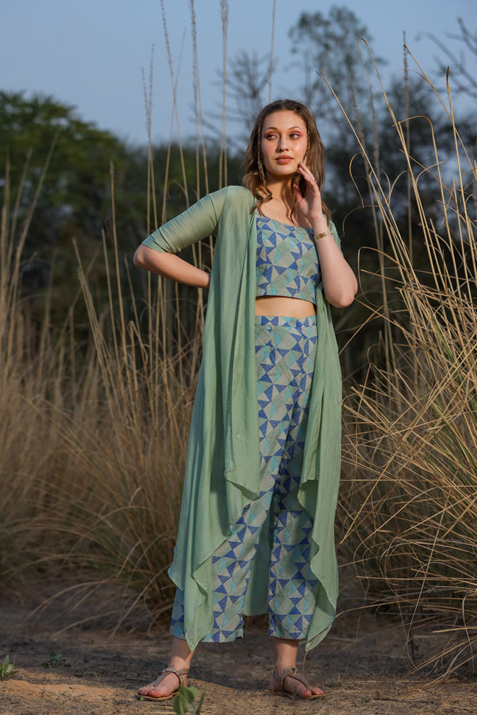 Geometric Blue Set