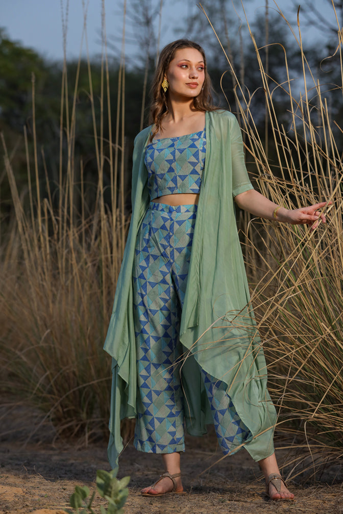 Geometric Blue Set