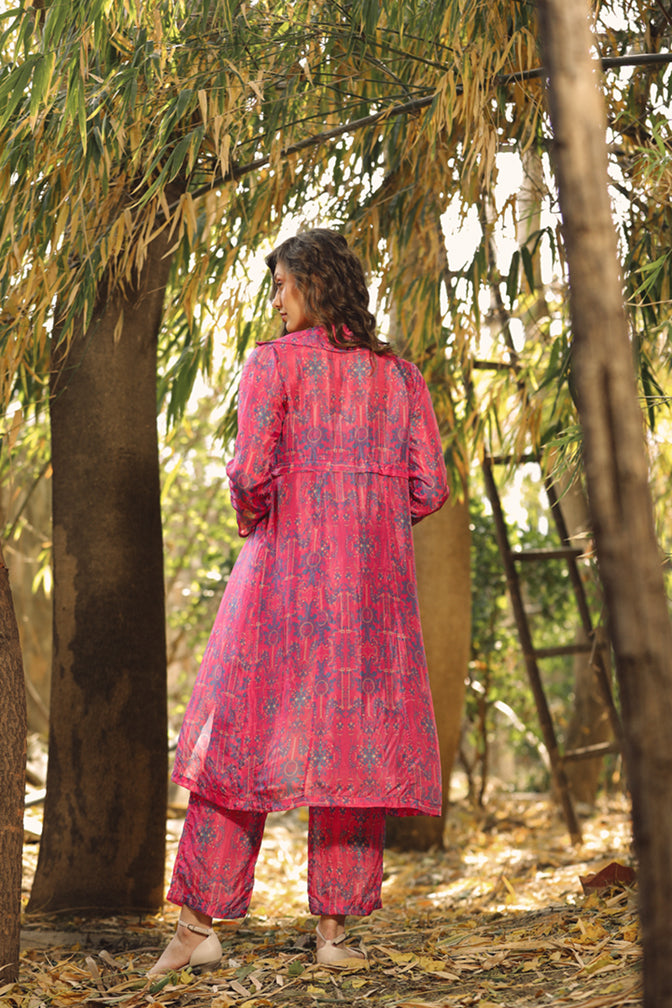 Pink soft silk set