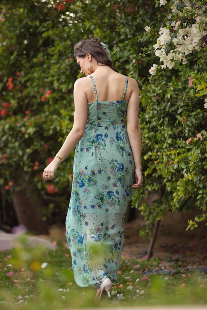 Floral Dress and cape