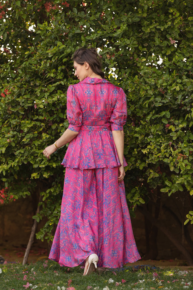 Rose Pink collared co-ord set