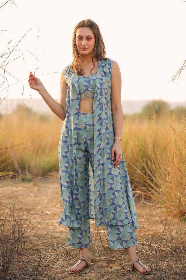 Cotton tasseled Three piece set