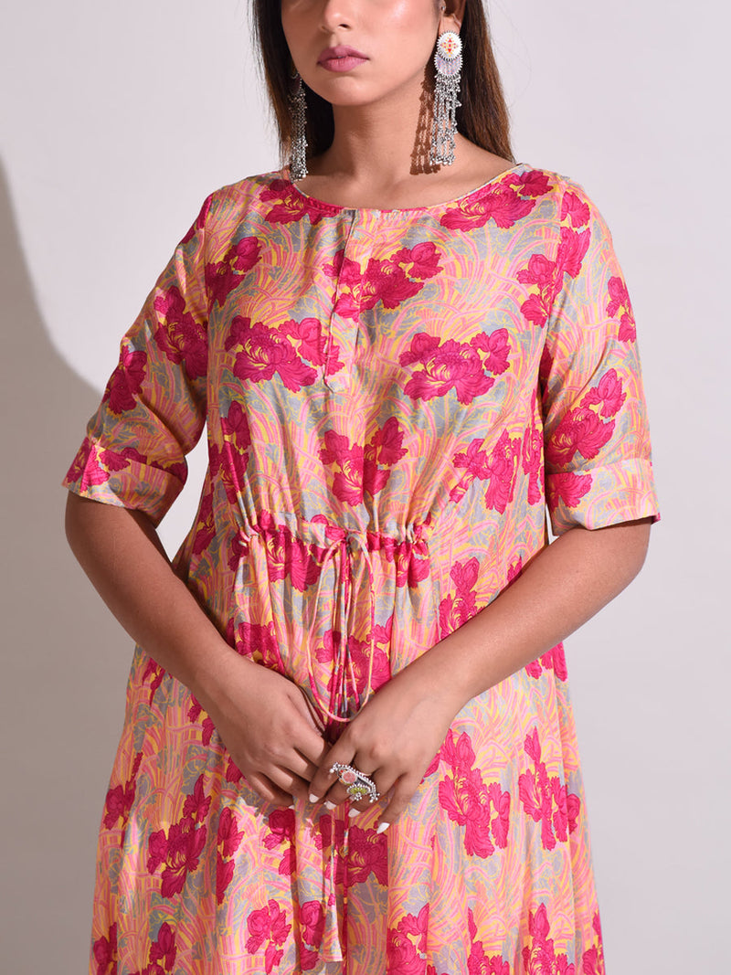 Peach Handcrafted Silk Tunic