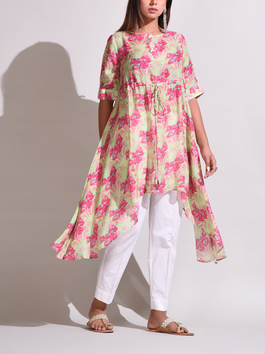 Pink Handcrafted Silk Tunic