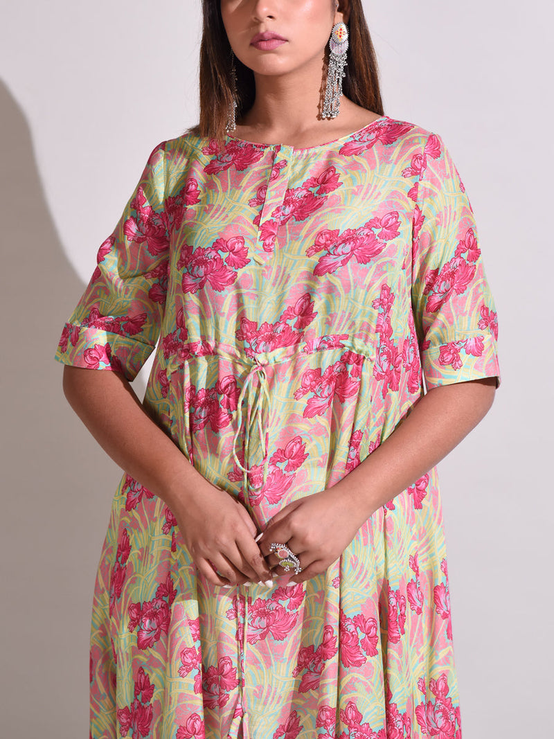 Pink Handcrafted Silk Tunic