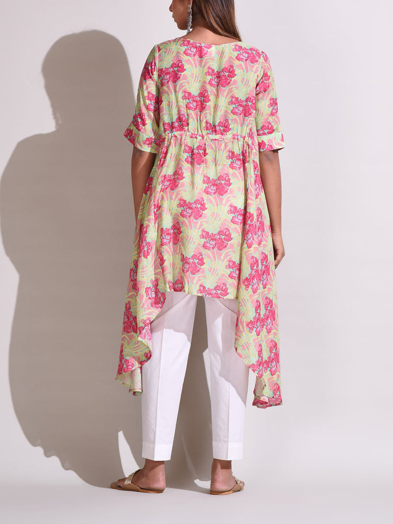 Pink Handcrafted Silk Tunic