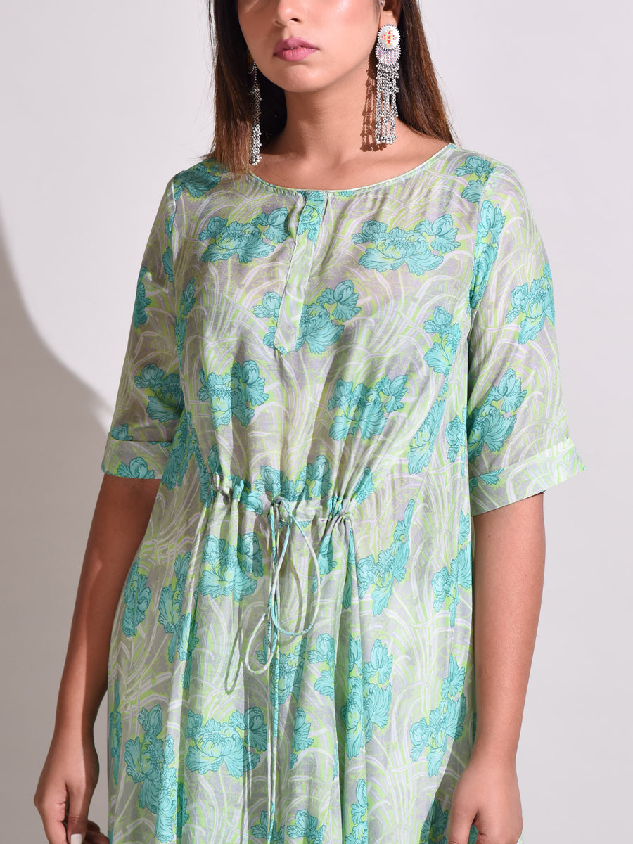 Grey Handcrafted Silk Tunic