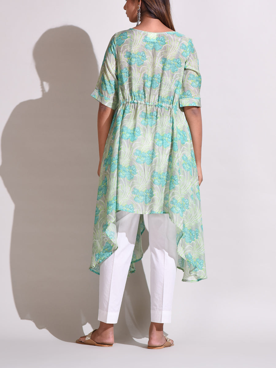 Grey Handcrafted Silk Tunic