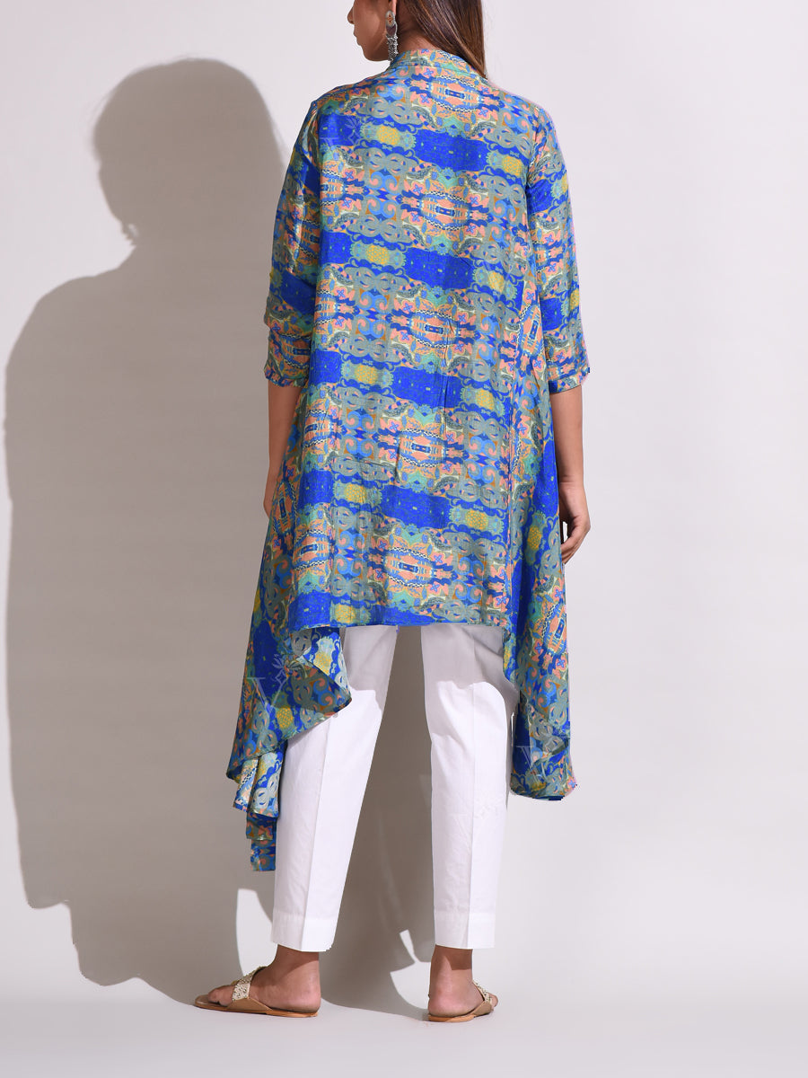 Blue Handcrafted Silk Tunic
