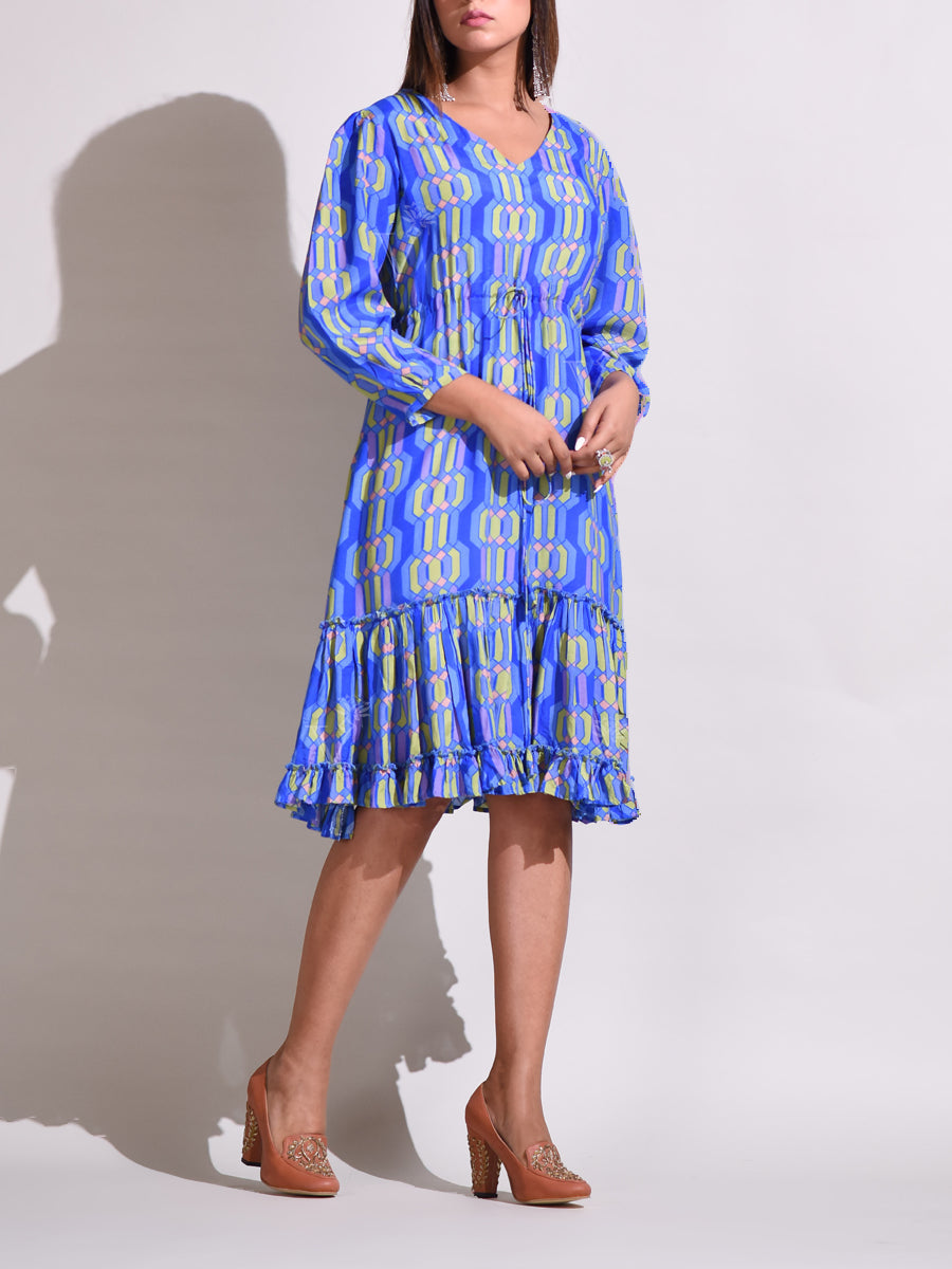 Blue Vasansi Silk Dress