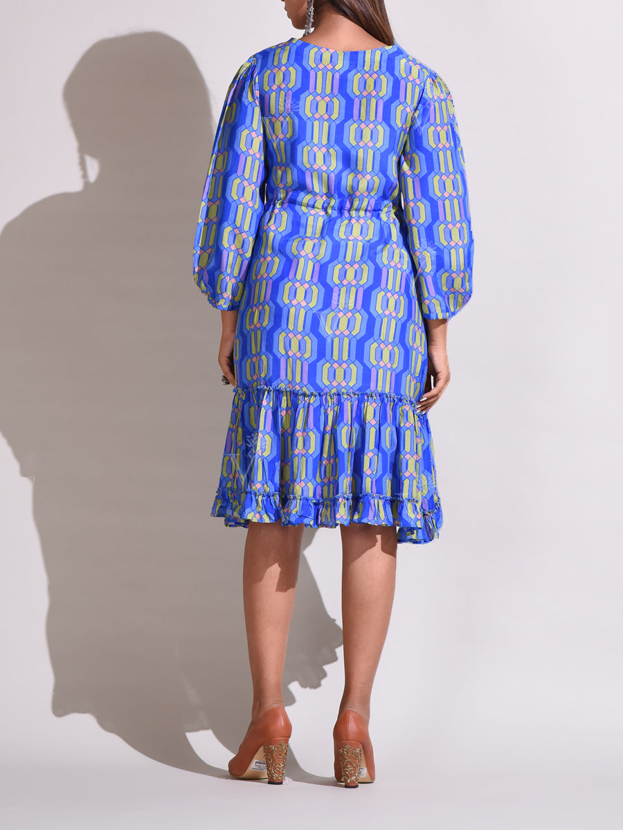 Blue Vasansi Silk Dress