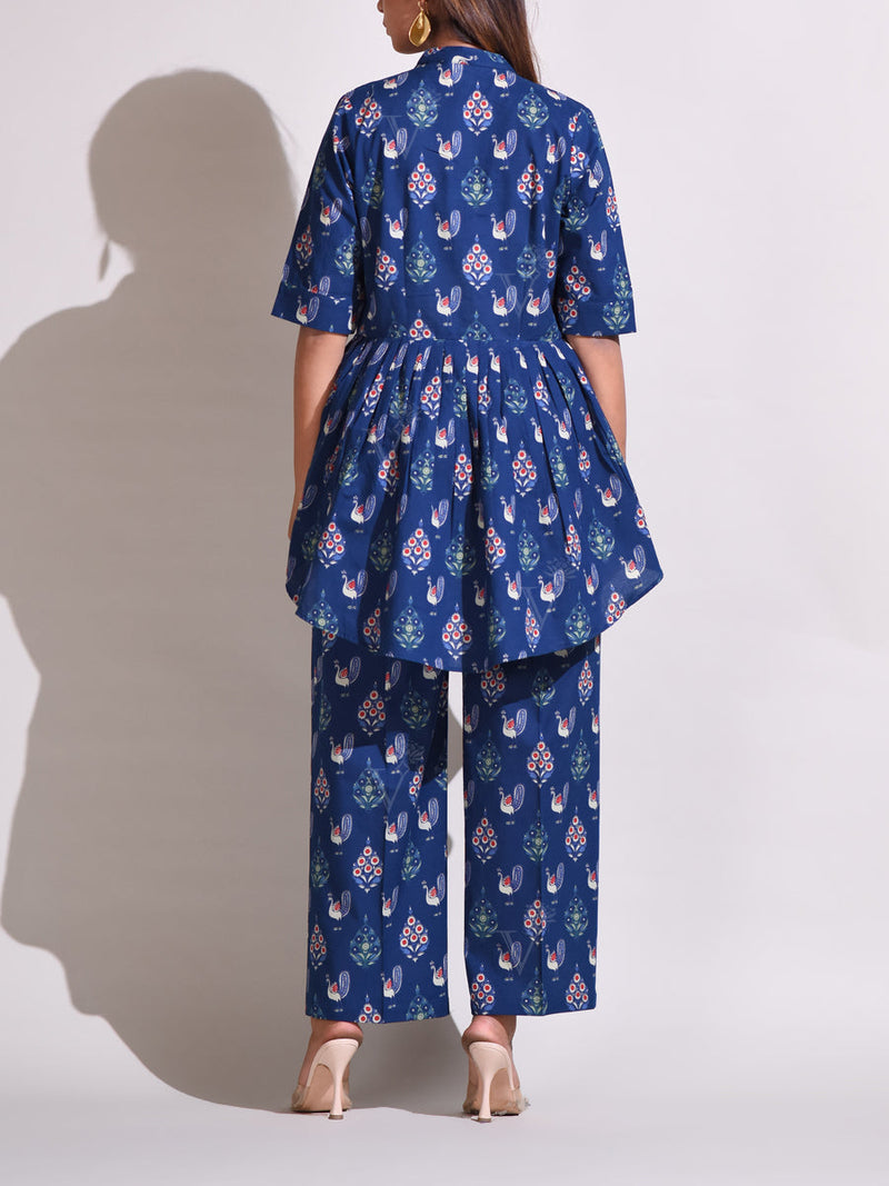 Blue Jaipur Craft Cotton Pant Set