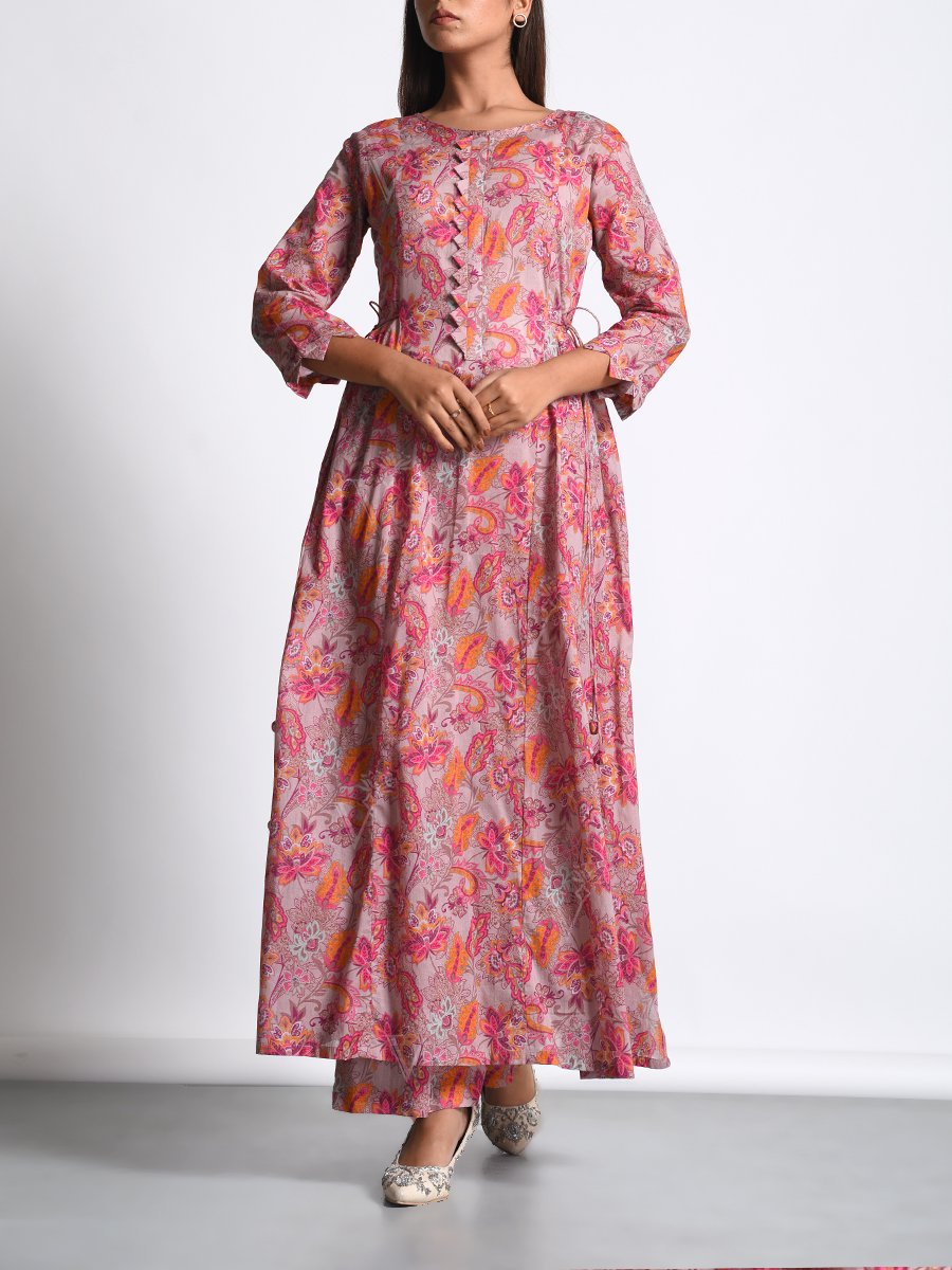 Kurta, Kurta set, Printed, Chanderi silk, Chanderi, Silk, Traditional wear, Traditional outfit, Traditional, Light weight, MTO, DD28