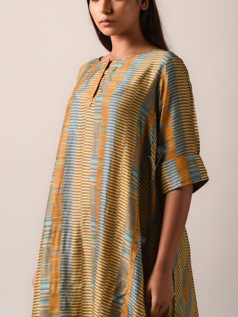 Pant set, Pants, Kurta set, Kurta, Geometrical, Stripes, Traditional, Fusion wear, Indo western, Light weight, Printed, Silk