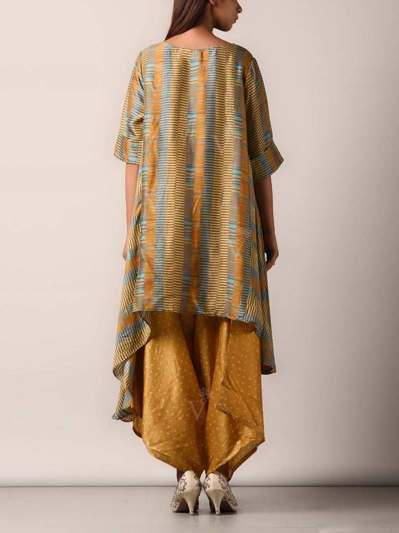 Pant set, Pants, Kurta set, Kurta, Geometrical, Stripes, Traditional, Fusion wear, Indo western, Light weight, Printed, Silk