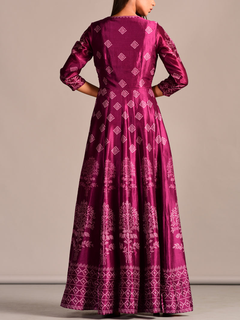 Magenta Long Kali Gown