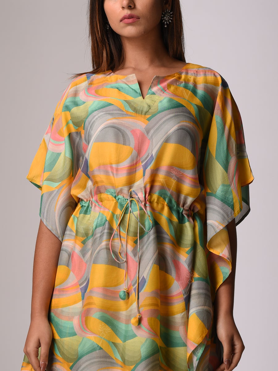 Mustard Bemberg - Silk Kaftan Set