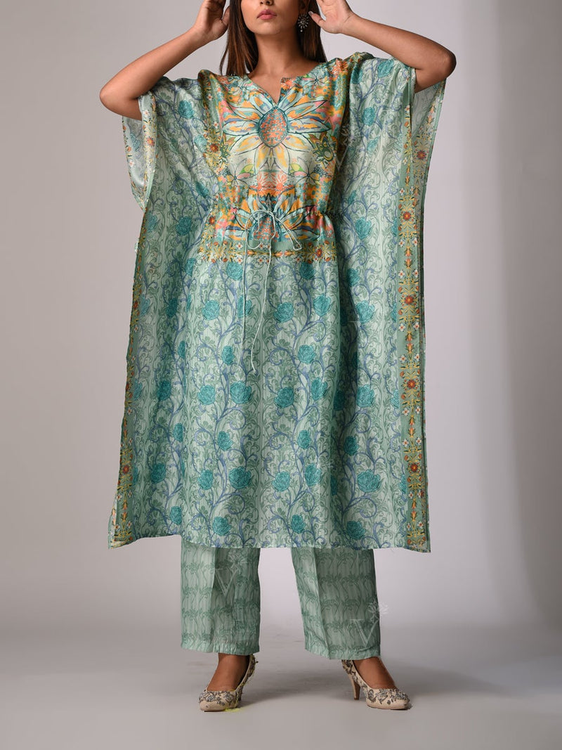 Blue Bemberg - Silk Kaftan Set