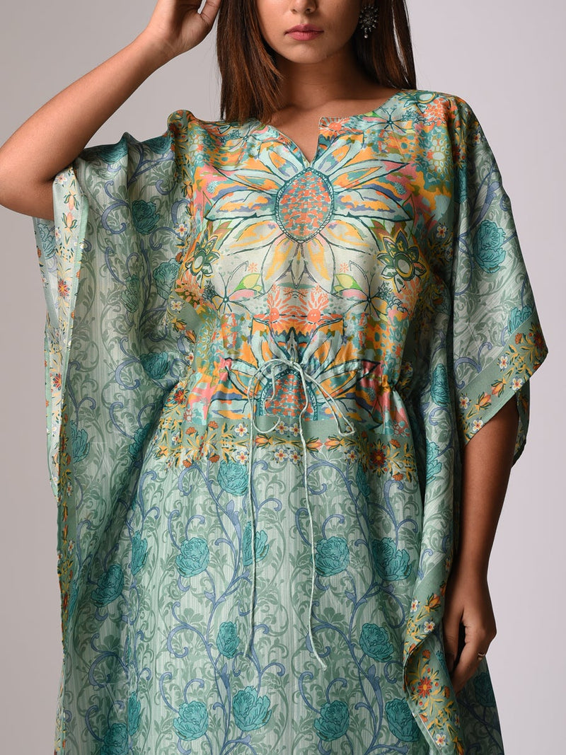 Blue Bemberg - Silk Kaftan Set