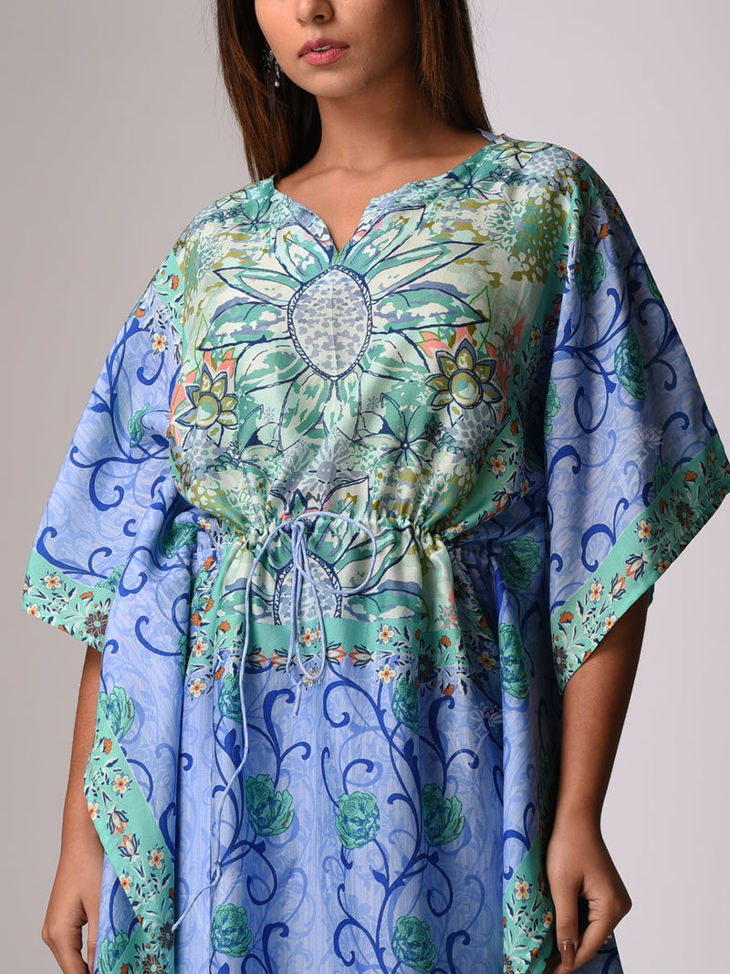 Blue Bemberg - Silk Kaftan Set